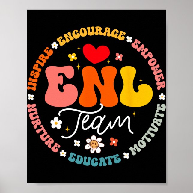 Affiche Enl Team Teacher English New Language Squad Crew  (Devant)