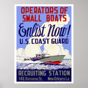 Affiche Enlist now!  U.S. Coast Guard - WPA