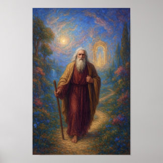Affiche Enoch chrétien marchant dans le ciel