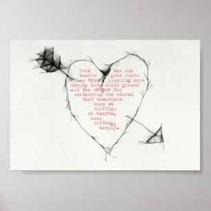 Affiche "enracinement de coeurs "