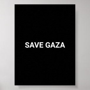 Affiche Enregistrer Gaza noir blanc texte personnalisé min