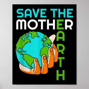 Affiche Enregistrer la mère Terre Changement climatique De
