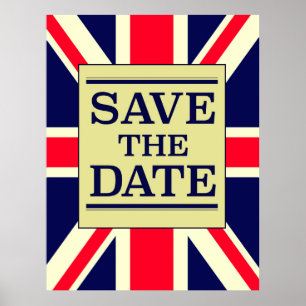 Affiche Enregistrer la prise Date Vintage Union