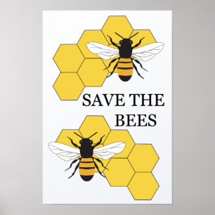 Affiche Enregistrer l'affiche inspirante des abeilles