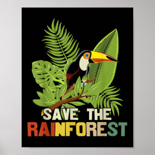 Affiche Enregistrer le style rétro du Jour des terres Rain