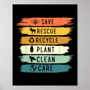 Affiche Enregistrer les abeilles Secourir les animaux Recy