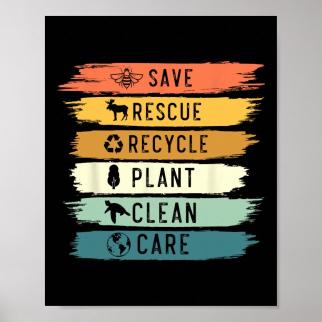 Affiche Enregistrer les abeilles Secourir les animaux Recy (Devant)