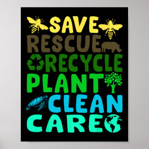 Affiche Enregistrer les abeilles Secourir les animaux Recy
