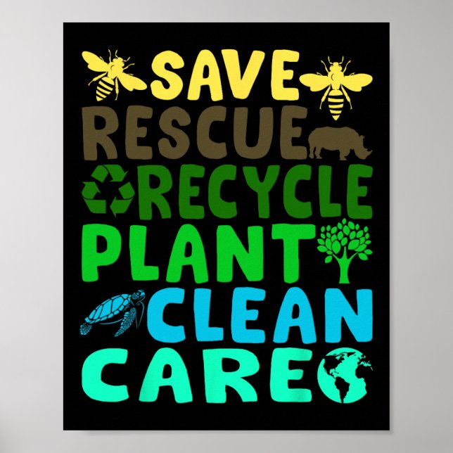 Affiche Enregistrer les abeilles Secourir les animaux Recy (Devant)