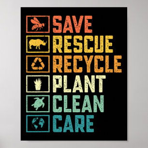 Affiche Enregistrer les abeilles Secourir les animaux Recy