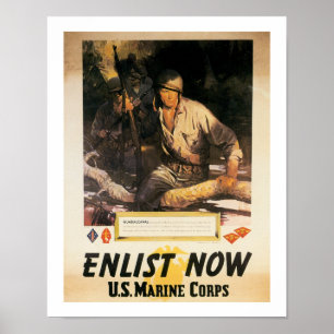 Affiche Enrôlez maintenant - la Marine Corps des USA