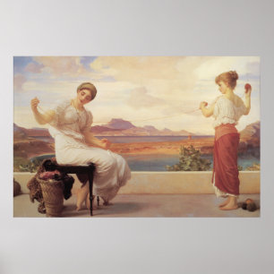 Affiche Enroulant l'écheveau - seigneur Frederic Leighton