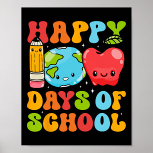 Affiche Enseignant 100 Jours D'Enfants Scolaires Adulte He