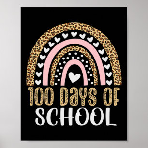 Affiche Enseignant 100e jour d'école 100 Jours Arc-en-ciel