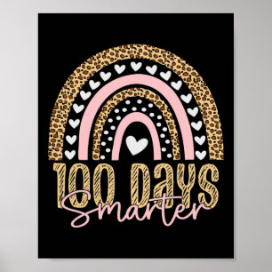 Affiche Enseignant 100e jour d'école 100 jours arc-en-ciel