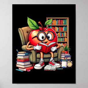 Affiche Enseignant amateur de lecture Apple 100 jours Ck à