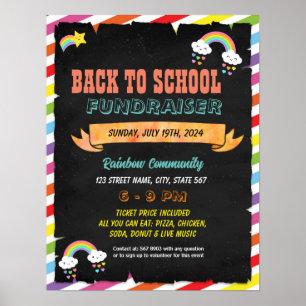 Affiche Enseignant Arc en ciel retour à l'école flyer