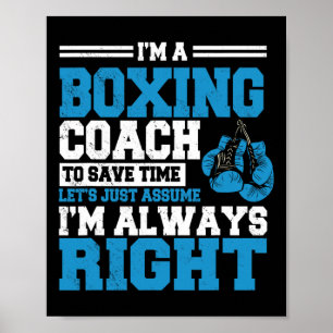 Affiche Enseignant Boxer Enseignant Sport de Combat
