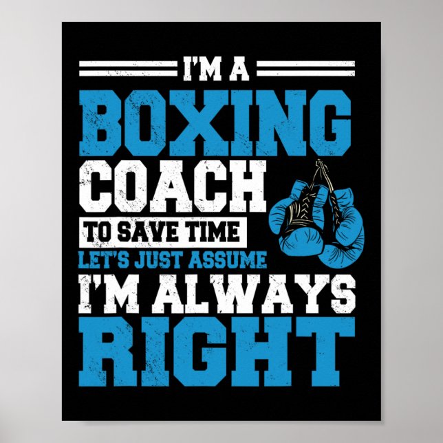 Affiche Enseignant Boxer Enseignant Sport de Combat (Devant)