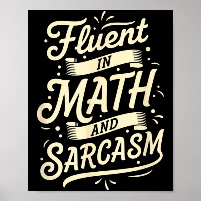 Affiche Enseignant Courant En Math Et Sarcasme Enseignant  (Devant)