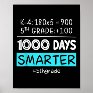 Affiche Enseignant de 5e année 1000 Jours Plus intelligent