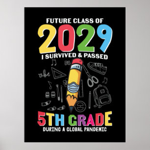 Affiche Enseignant de 5e année 5e année pendant une année