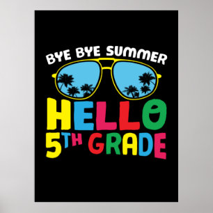 Affiche Enseignant de 5e année Bonjour 5e année