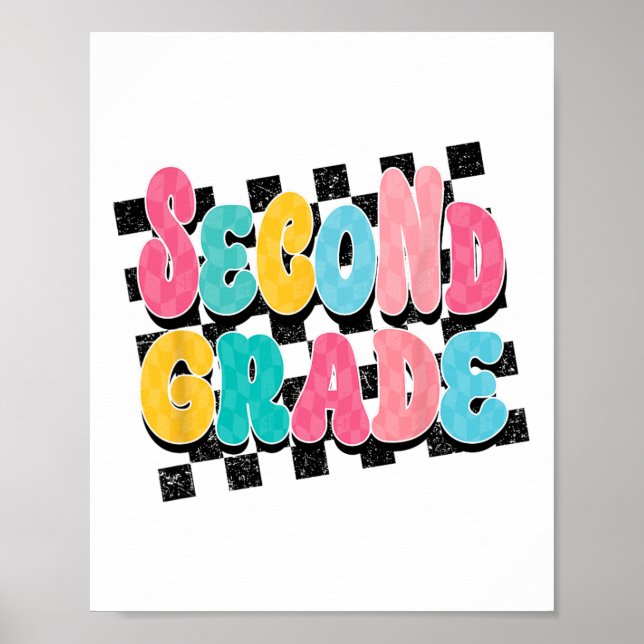 Affiche Enseignant de deuxième année retour à l'école à ca (Devant)