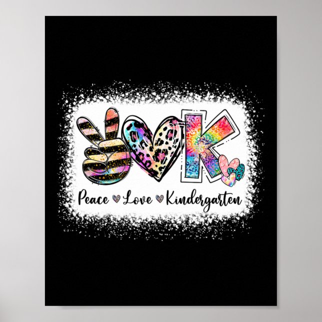 Affiche Enseignant de l'année Peace Love Kindergarten Team (Devant)