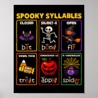 Enseignant de lecture d'Halloween Syllabes Effraya