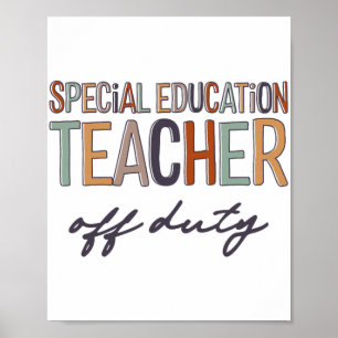 Affiche Enseignant De L'Éducation Hors Service Dernier Jou