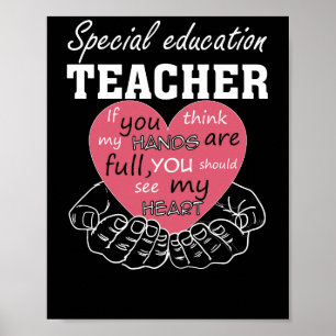 Affiche Enseignant de l'éducation spéciale Enseignant plei