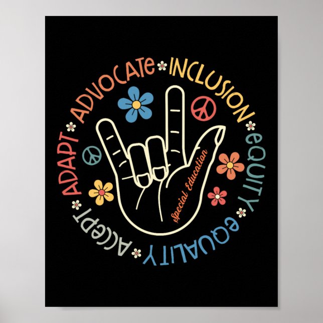 Affiche Enseignant de l'éducation spéciale Inspiration Aut (Devant)