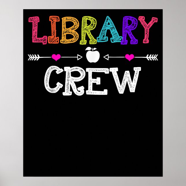 Affiche Enseignant de l'équipe de bibliothèque amusant Pre (Devant)