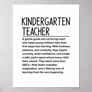 Affiche Enseignant de maternelle