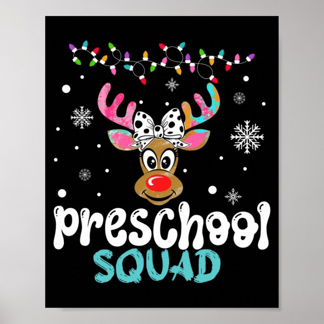 Affiche Enseignant de maternelle Noël équipe de maternelle (Devant)