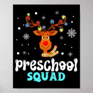 Affiche Enseignant de maternelle Noël équipe de maternelle