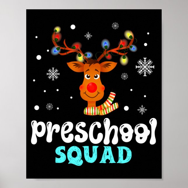 Affiche Enseignant de maternelle Noël équipe de maternelle (Devant)
