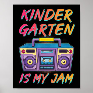 Affiche Enseignant de maternelle Retro 80's 90's Retour à