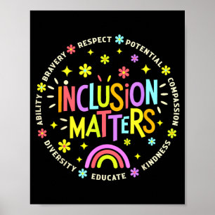 Affiche Enseignant d'éducation spéciale en inclusion Autis