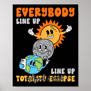 Affiche Enseignant Éclipse Solaire Avril 8 2024 Drôle Mign