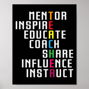 Affiche Enseignant Éducateur Inspirant École Favorite Thé