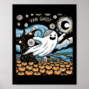 Affiche Enseignant en art fantôme Halloween 2