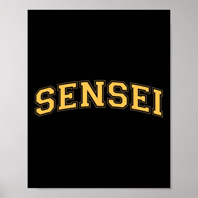 Affiche Enseignant en arts martiaux Sensei Instructeur en  (Devant)