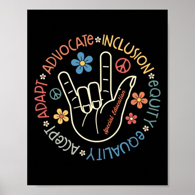 Affiche Enseignant en éducation spécialisée Inspirant Sped (Devant)