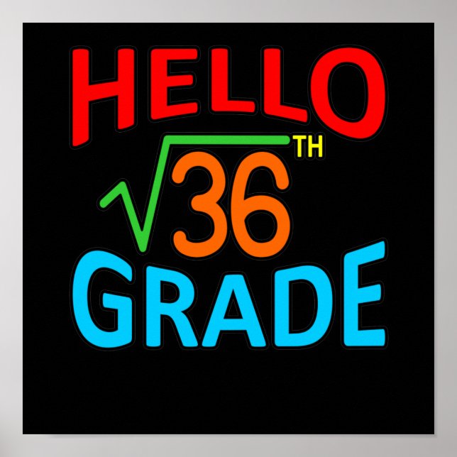 Affiche Enseignant en mathématiques de 6e année (Devant)