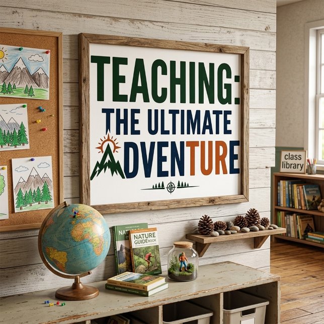Affiche Enseignant en plein air, aventure ultime  (Créateur téléchargé)