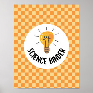 Affiche enseignant encart de classeur de sciences ou affic