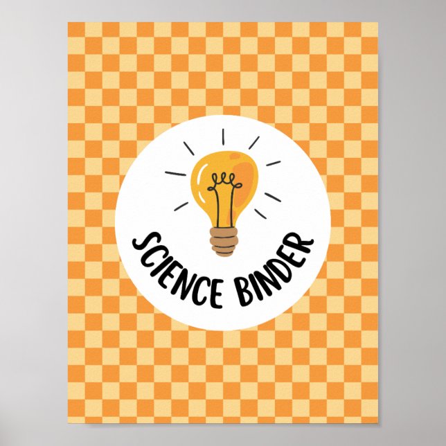 Affiche enseignant encart de classeur de sciences ou affic (Devant)