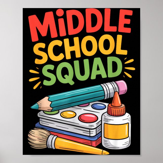 Affiche Enseignant enseignant aux enfants éducateur équipe (Devant)